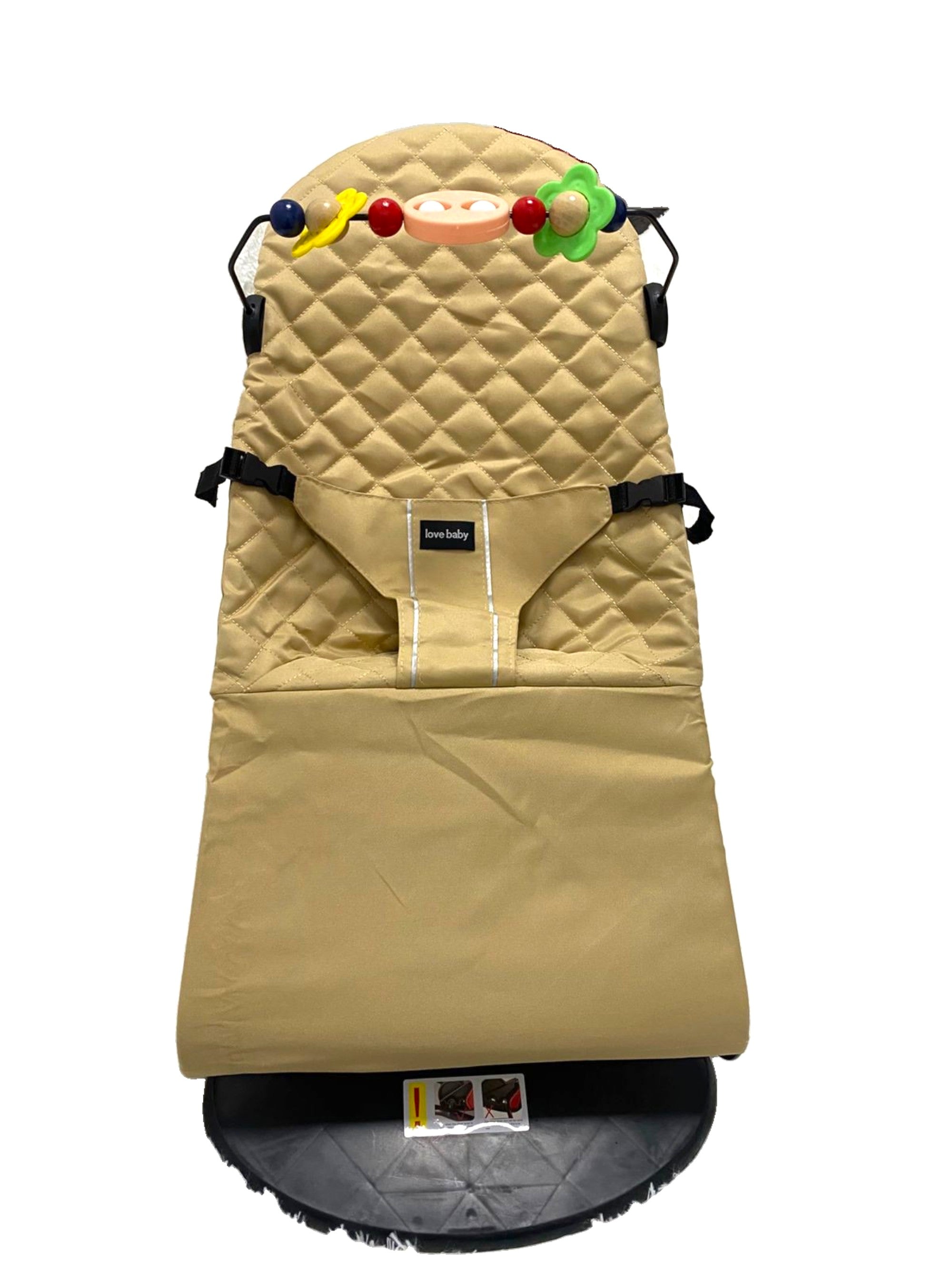 Kinder Valley Light Weight Snuggle Bouncer with Toys Beige Kinder Valley Yallatoys
