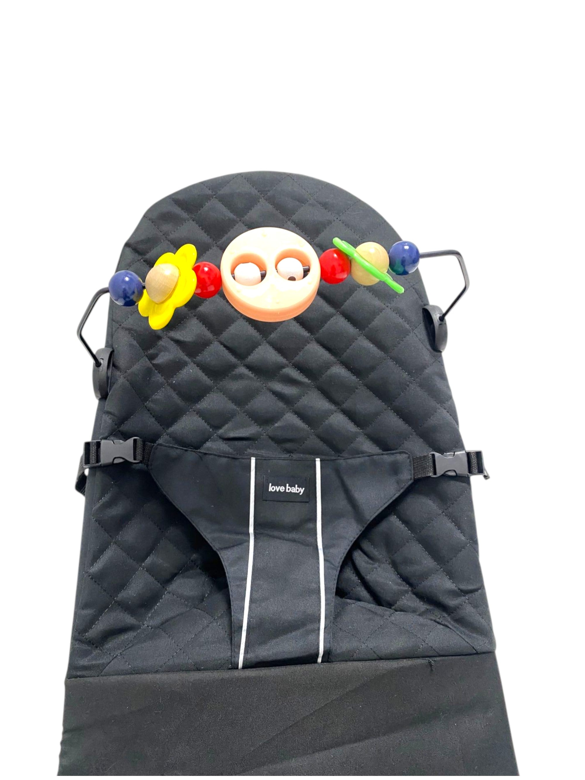 Kinder Valley Light Weight Snuggle Bouncer with Toys Black Kinder Valley Yallatoys