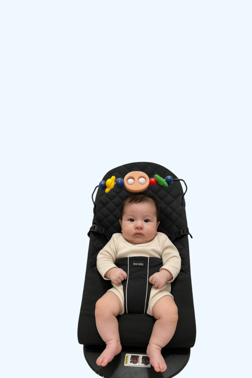 Kinder Valley Light Weight Snuggle Bouncer with Toys Black Kinder Valley Yallatoys