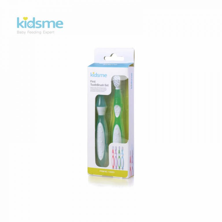 Kidsme First Toothbrush Set Blue & Green Kidsme Yallatoys