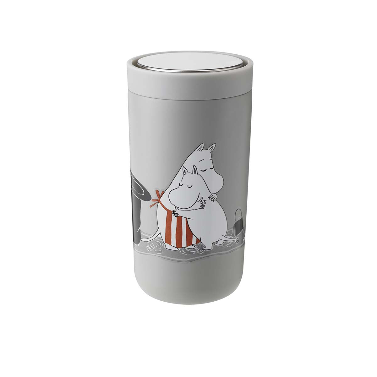 Buy Shelton Moomin To Go Click Moomin Double Walled Steel Cup Soft Light Grey | Yallatoys.com