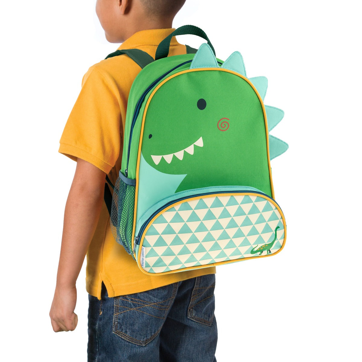 14-inch Kids Dino Backpack with Mesh Pockets