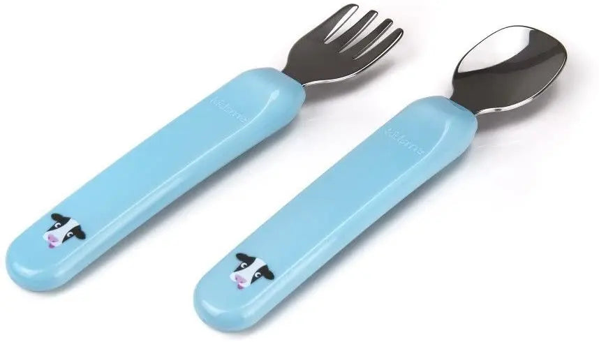 Kidsme Premier Spoon & Fork With Case Aquamarine Kidsme Yallatoys