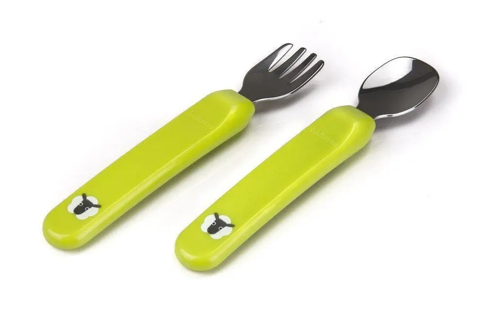 Kidsme Premier Spoon & Fork With Case Lime Kidsme Yallatoys