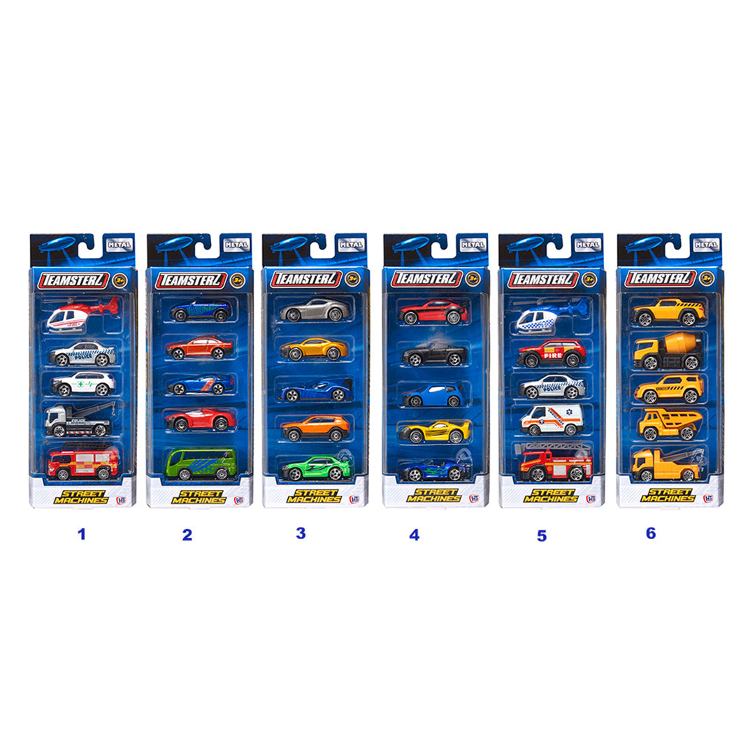Buy Teamsterz Street Machines Die Cast 5 pieces Pack | Yallatoys.com