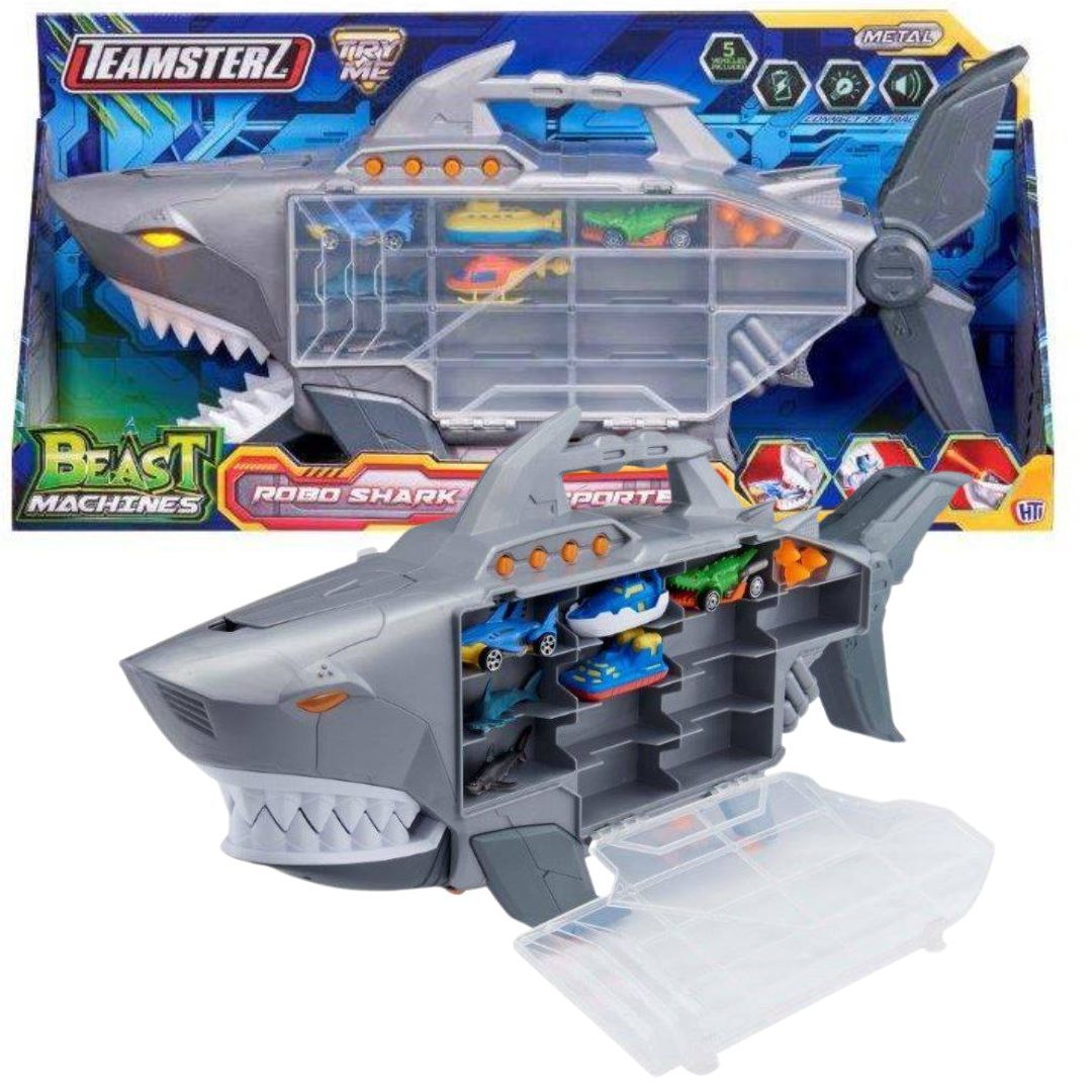 Buy Teamsterz Beast Machine Transporter Robo Shark with 5 Cars | Yallatoys.com