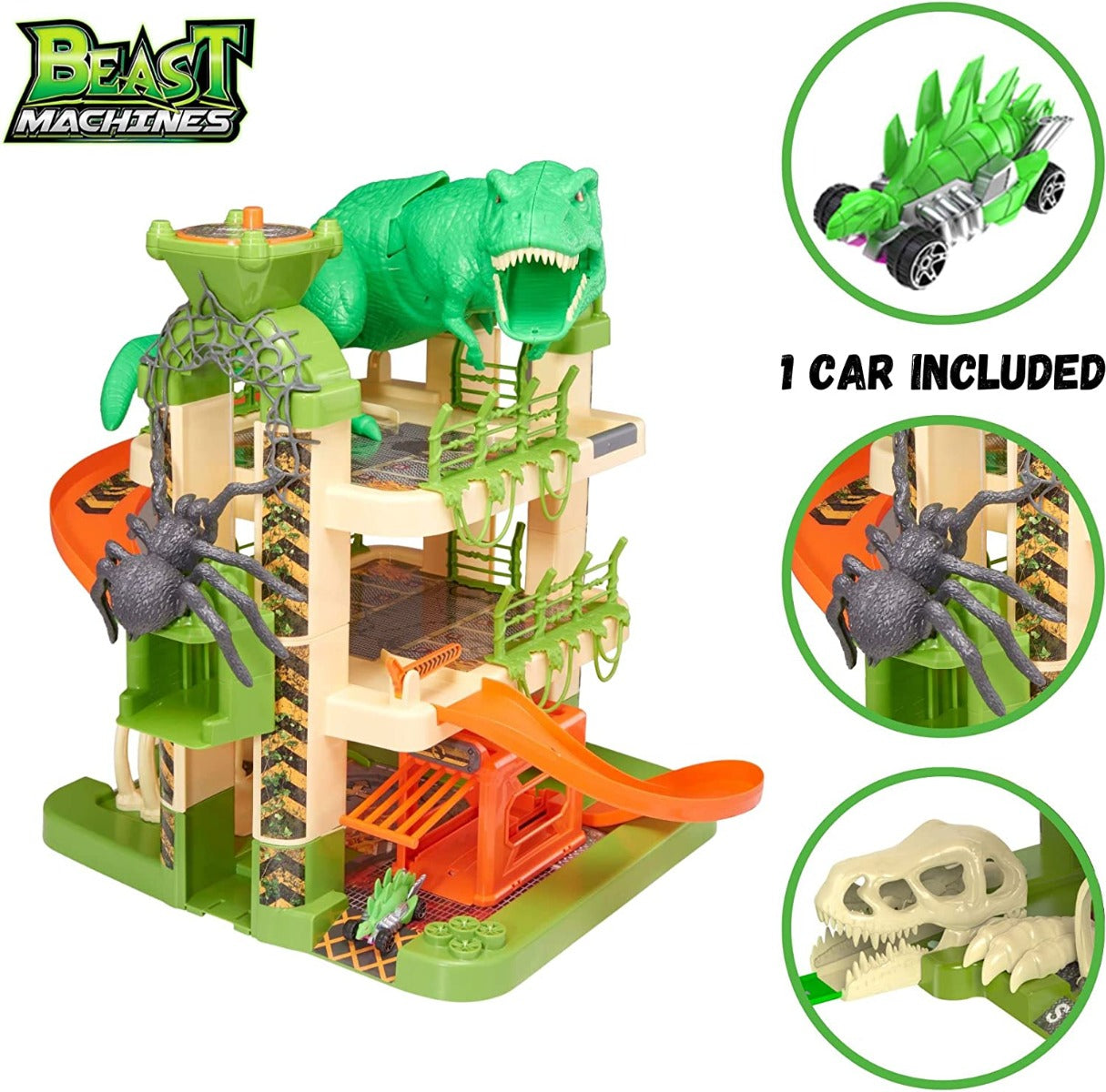 Buy Teamsterz Beast Machines Monster Mayhem A Chomping Dinosaur & Dinosaur Bones Launcher with 1 Beast Machines Car | Yallatoys.com