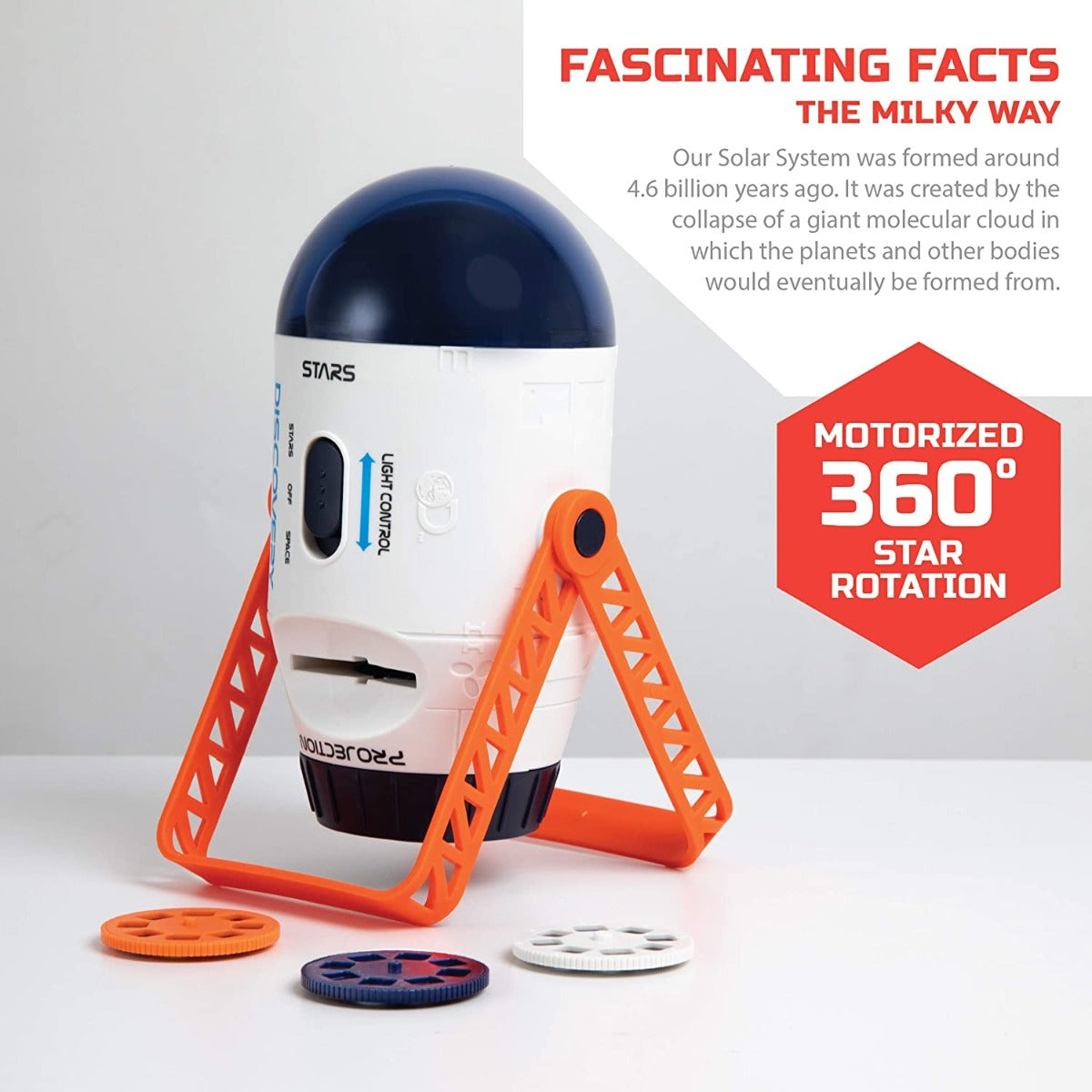Buy Discovery Mind Blown 2 In 1 Reversible Planetarium Space Projector 360 Degree Rotation Moving Stars Mode And Stationary Viewfinder Mode | Yallatoys.com