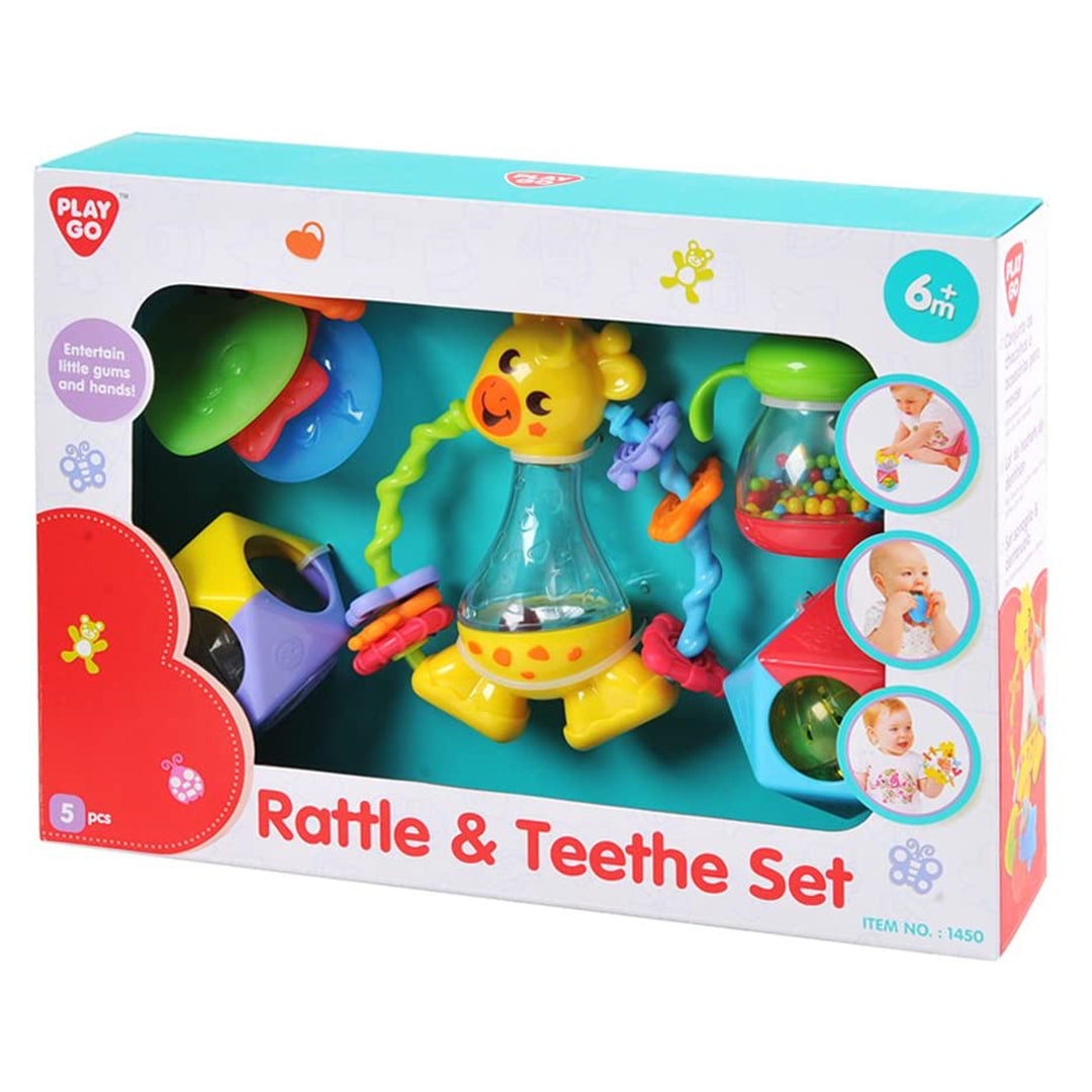 Buy Playgo Rattle & Teethe Explore Set in 5 Pieces | Yallatoys.com