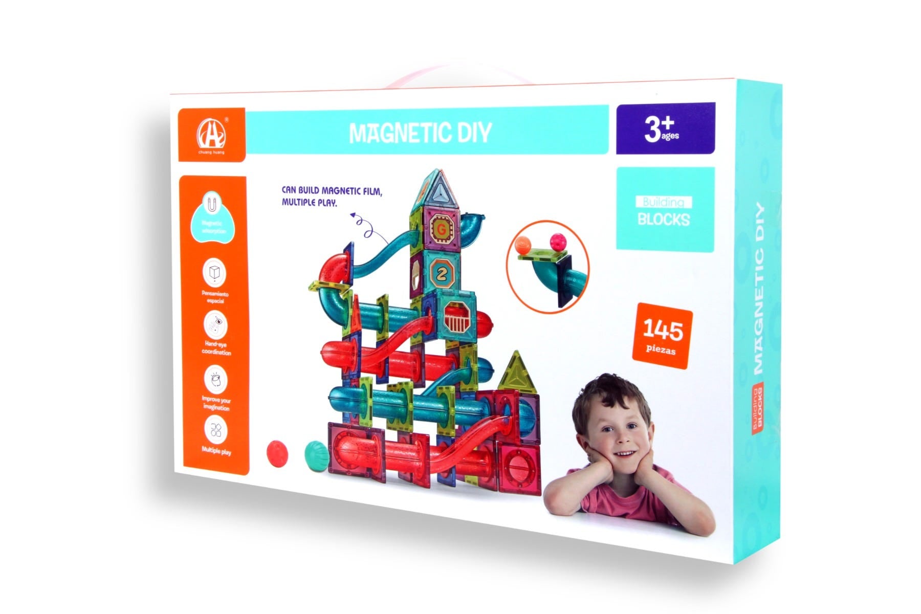 145 Piece Magnetic Building Block Set
