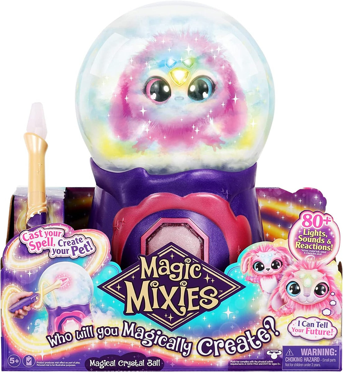 Buy Magic Mixies Magical Misting Crystal Ball with Interactive 8 inch Pink Plush Toy and 80+ Sounds and Reactions | Yallatoys.com
