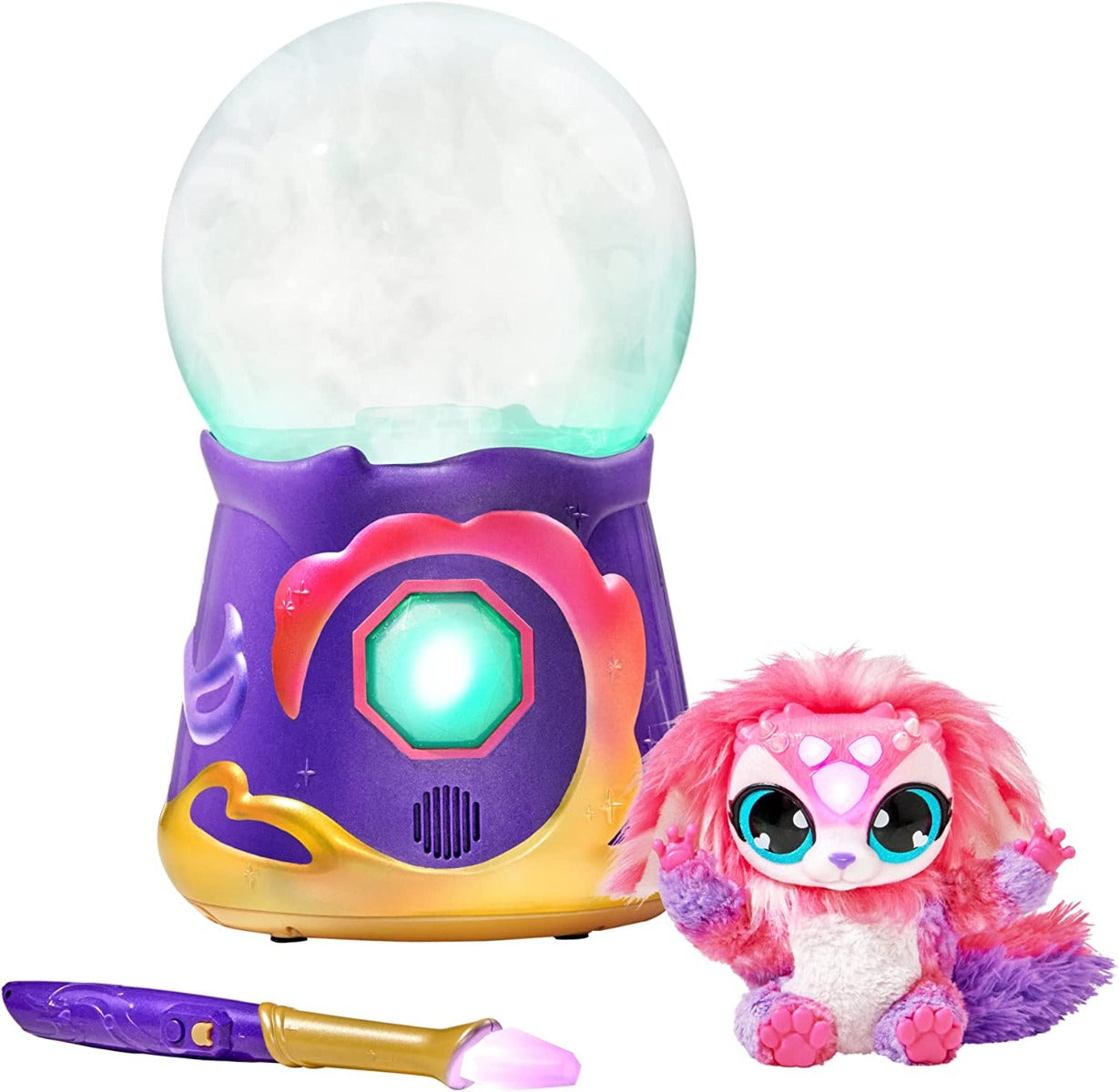 Buy Magic Mixies Magical Misting Crystal Ball with Interactive 8 inch Pink Plush Toy and 80+ Sounds and Reactions | Yallatoys.com