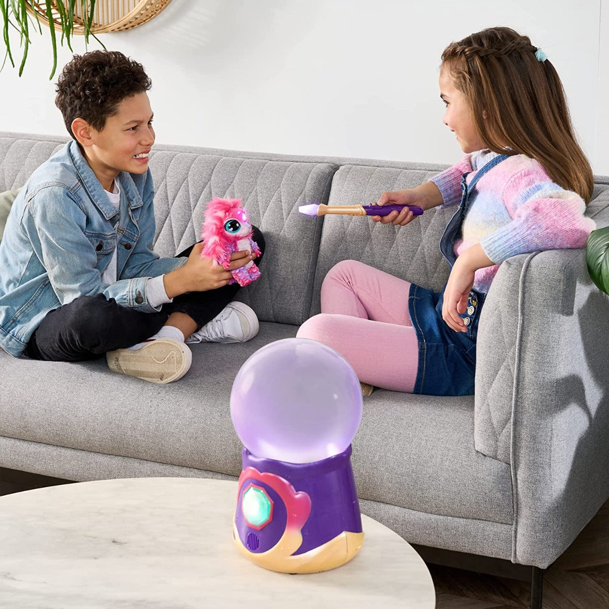 Buy Magic Mixies Magical Misting Crystal Ball with Interactive 8 inch Pink Plush Toy and 80+ Sounds and Reactions | Yallatoys.com