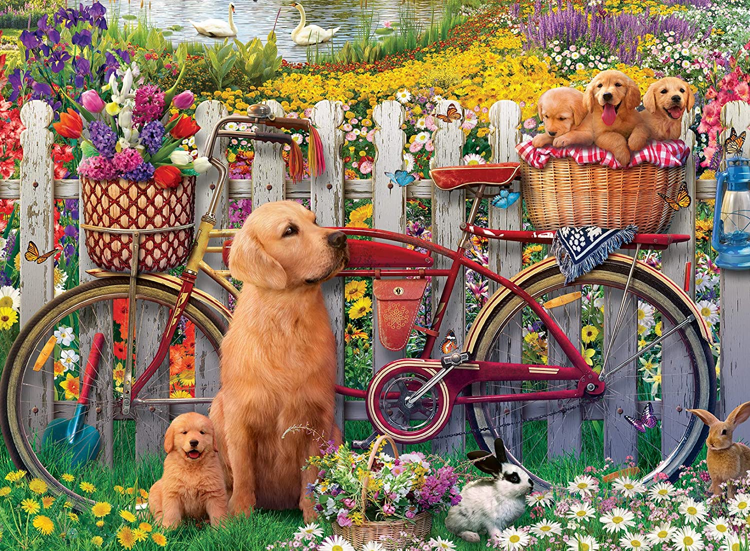 Buy Ravensburger Cute Dogs in The Garden 500Pcs 2D Puzzle | Yallatoys.com