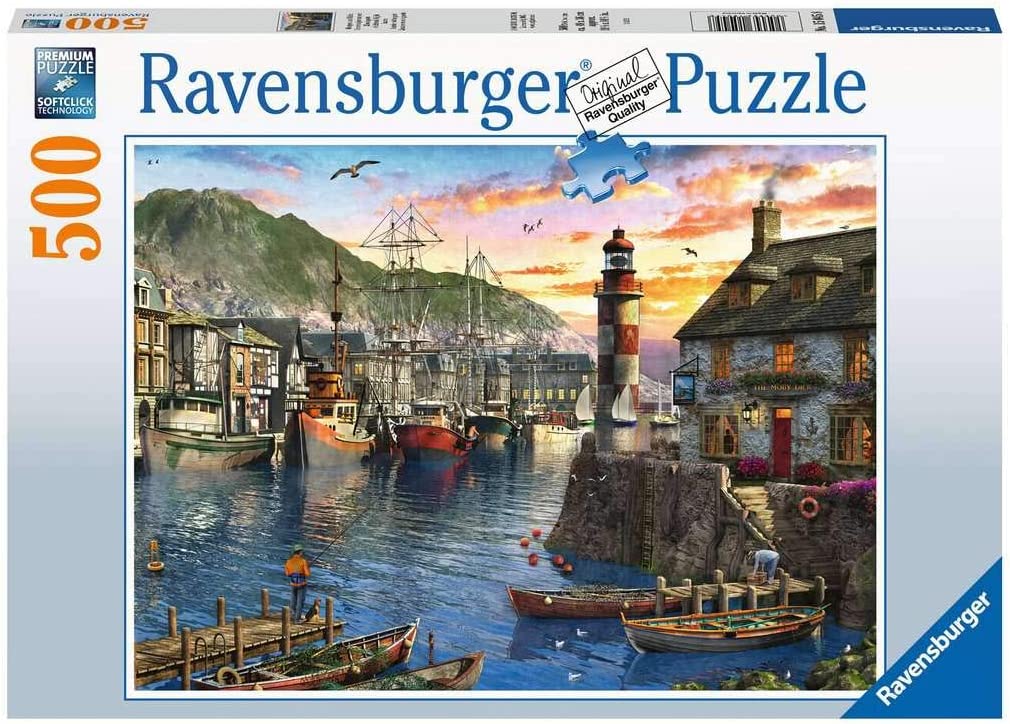Buy Ravensburger Sunrise at The Port 500pcs Jigsaw 2D Puzzle | Yallatoys.com