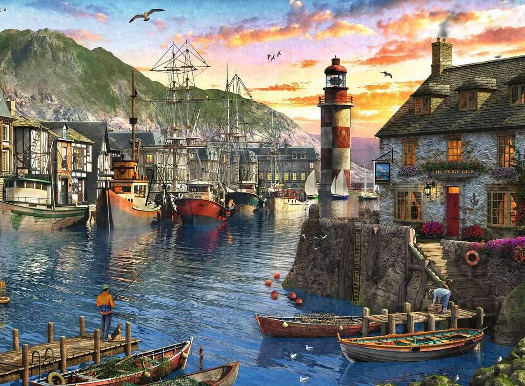 Buy Ravensburger Sunrise at The Port 500pcs Jigsaw 2D Puzzle | Yallatoys.com