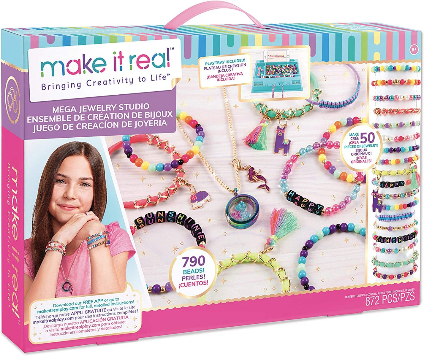 Buy Make It Real Mega DIY Craft Set Jewellery Design Necklaces and Bracelets Creative Kit | Yallatoys.com