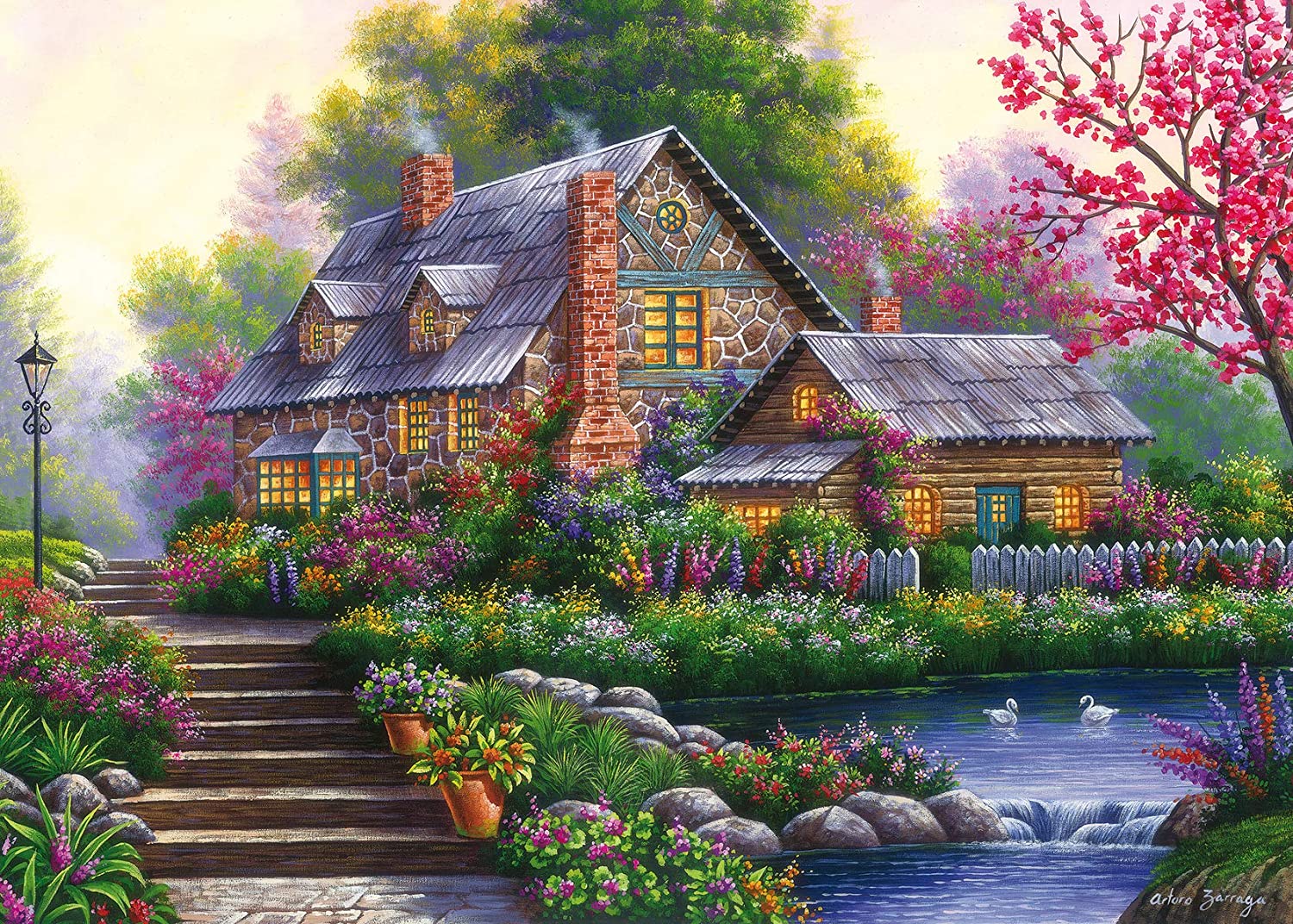 Buy Ravensburger Romantic Cottage 1000pcs Puzzle | Yallatoys.com