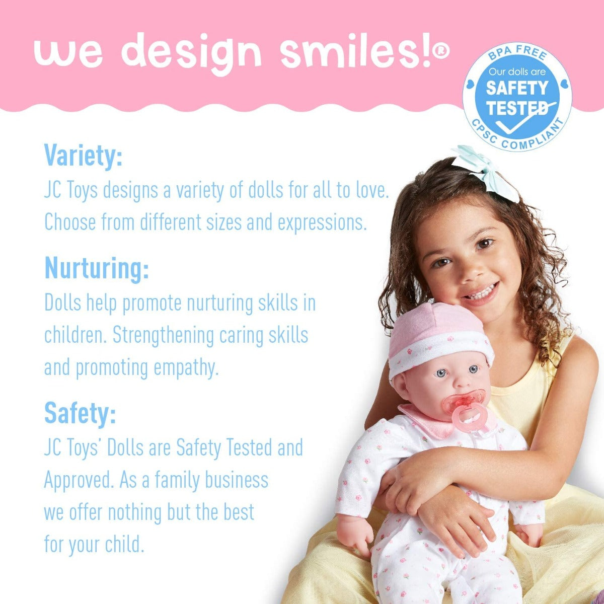Buy Jc Toys La Baby Play Doll 20inch Soft Body Baby Doll in baby outfit Pink | Yallatoys.com