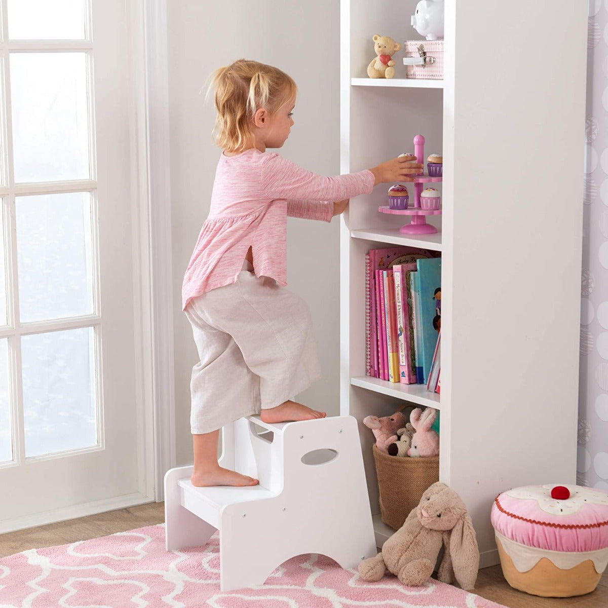 Buy KidKraft Two Step Stool White | Yallatoys.com
