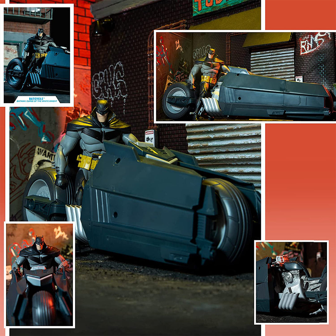 Buy DC Multiverse Vehicles White Knight Batcycle | Yallatoys.com