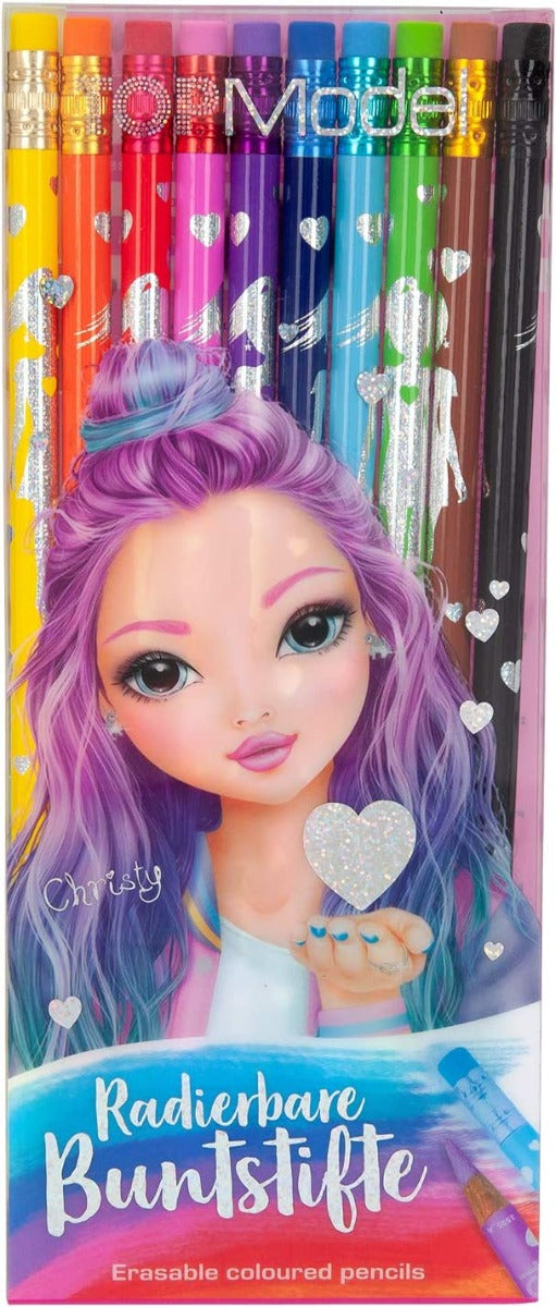 Buy Top Model Coloured Pencils Erasable Pack of 10 | Yallatoys.com