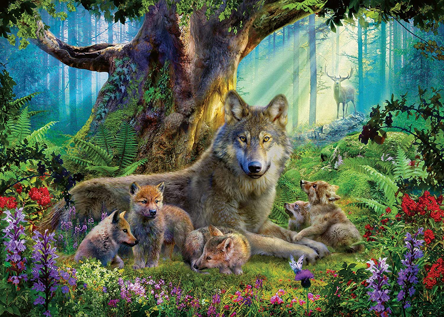 Buy Ravensburger Wolves in The Forest 1000pcs Puzzle | Yallatoys.com