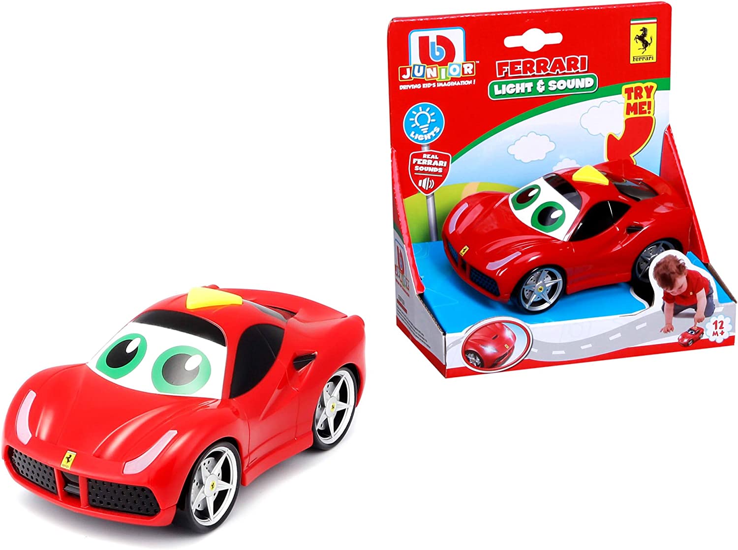 Buy BB Junior Ferrari 488 GTB Light and Sound Toy Car | Yallatoys.com