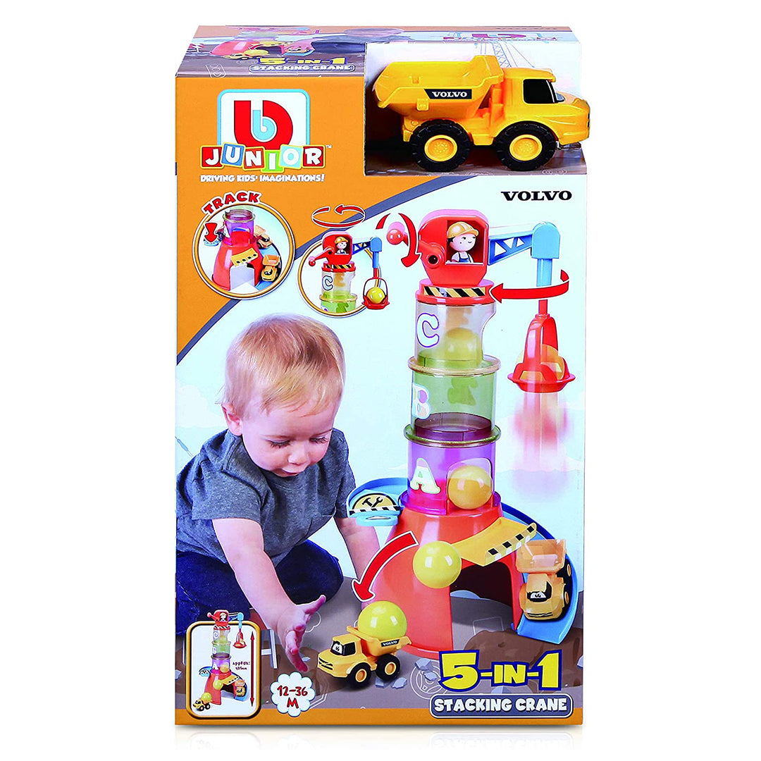 Buy BB Junior Volvo 5 in 1 Stacking Crane | Yallatoys.com
