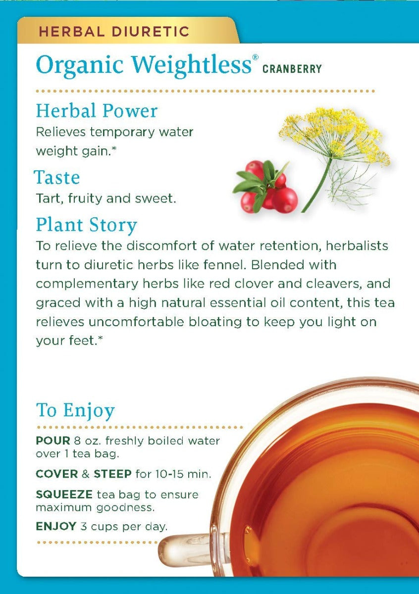 TM WEIGHTLESS CRANBERRY 16 TEA Traditional Medicinal Tea Yallatoys