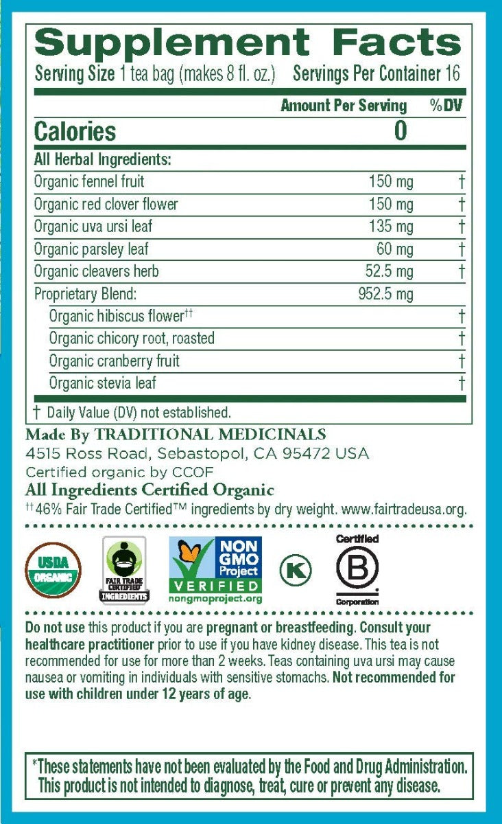 TM WEIGHTLESS CRANBERRY 16 TEA Traditional Medicinal Tea Yallatoys