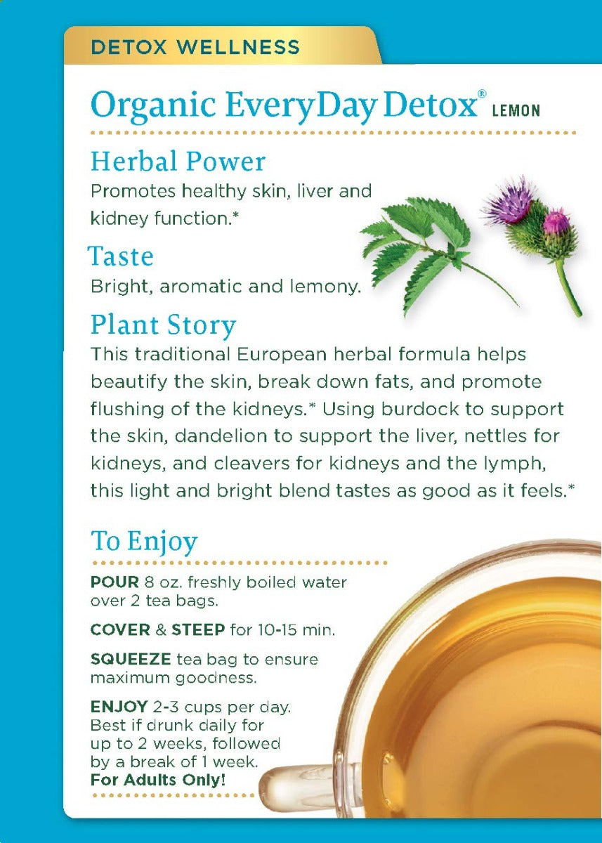 TM LEMON EVERYDAY DETOX 16 TEA Traditional Medicinal Tea Yallatoys