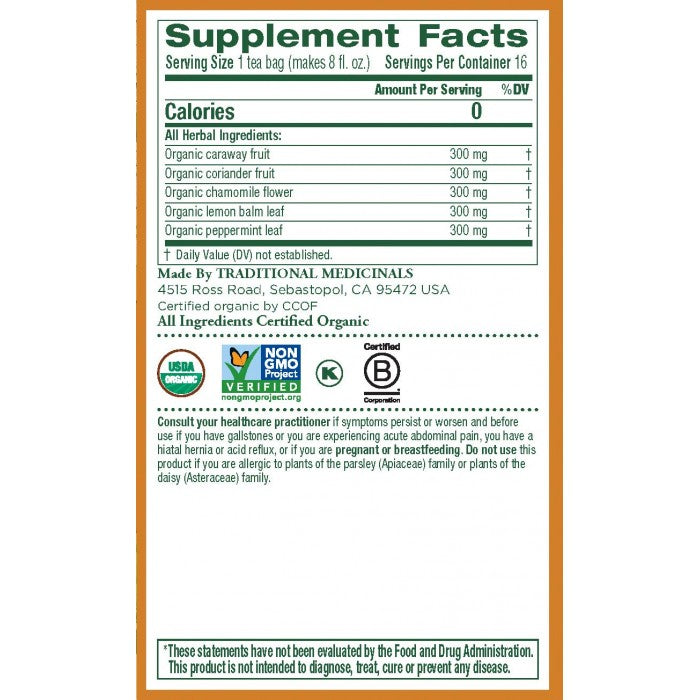 TM GAS RELIEF 16 TEA BAGS Traditional Medicinal Tea Yallatoys