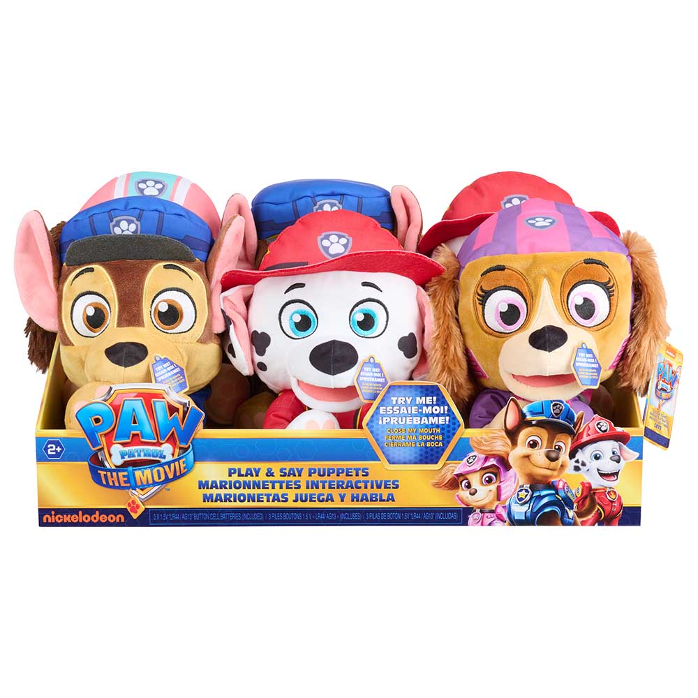 Buy Paw Patrol Movie Play & Say Plush Puppets (Sold Separately Subject to Availability) | Yallatoys.com