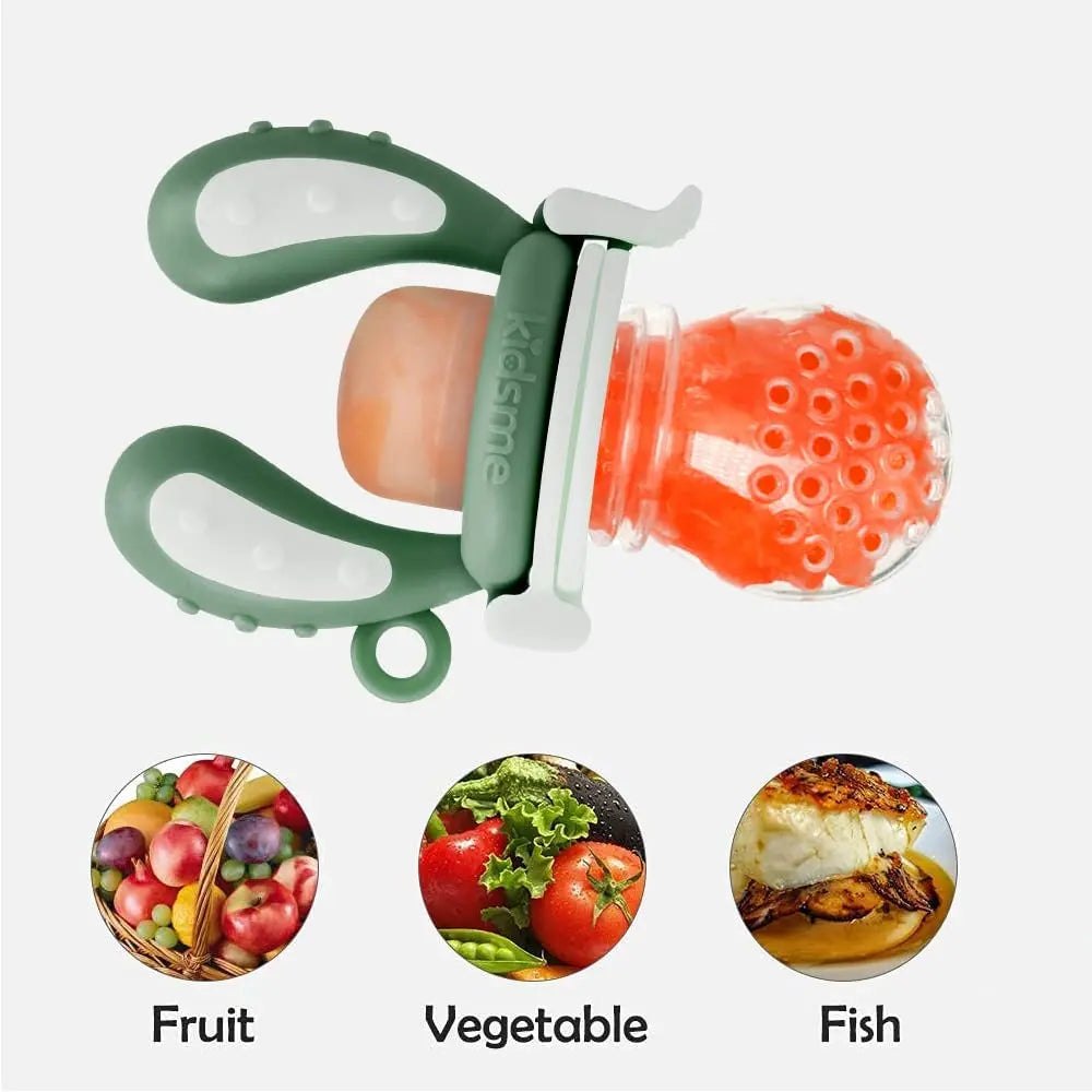Kidsme Food Feeder Max Size: L Mint With Semi Transparent Cap Kidsme Yallatoys