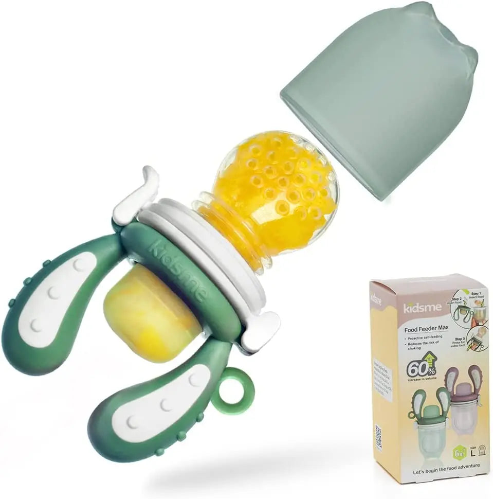 Kidsme Food Feeder Max Size: L Mint With Semi Transparent Cap Kidsme Yallatoys