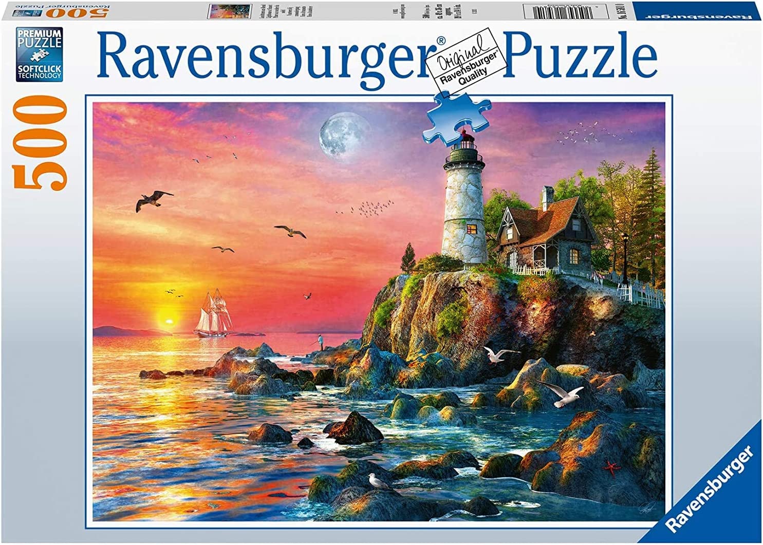 Buy Ravensburger Lighthouse at Sunset 500pcs Jigsaw Puzzle | Yallatoys.com