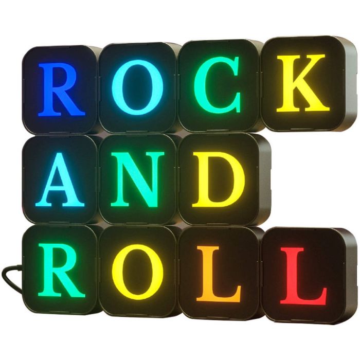 16 RGB LED Letters Set