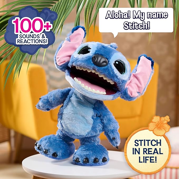 17-inch Interactive Stitch Plush Front