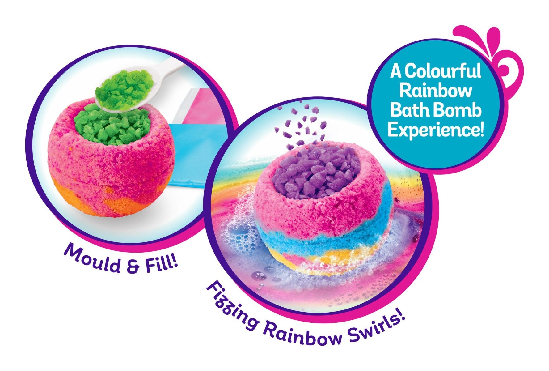 Buy Shimmer N Sparkle Rainbow Popping Bath Bombs | Yallatoys.com