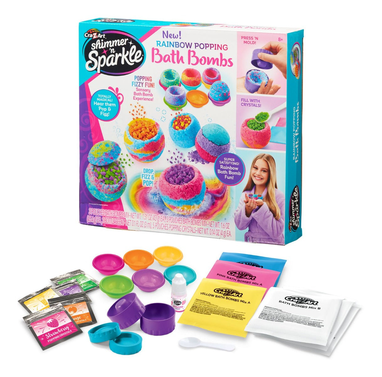 Buy Shimmer N Sparkle Rainbow Popping Bath Bombs | Yallatoys.com