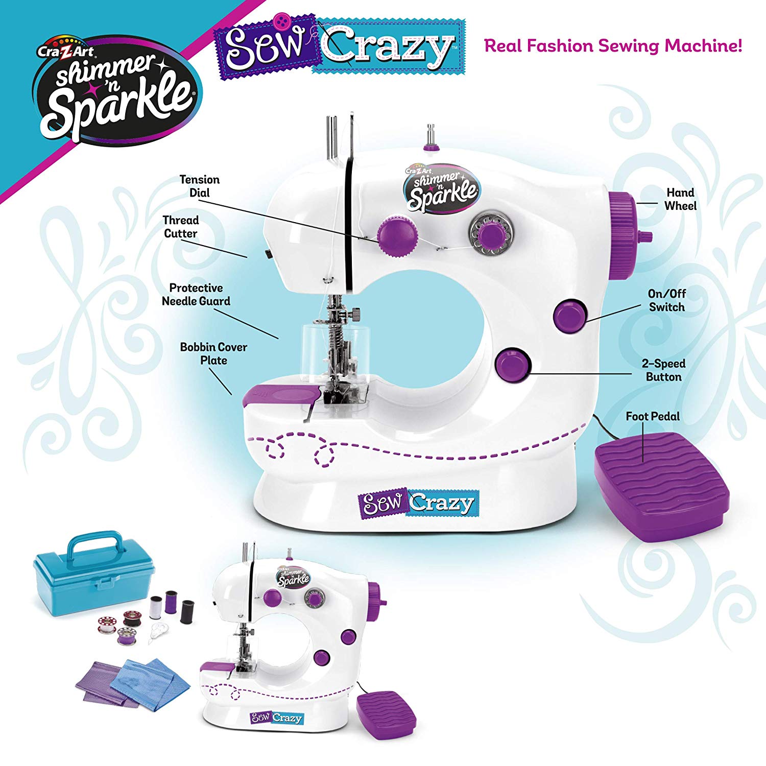 Buy Shimmer N Sparkle Sew Crazy Sewing Machine | Yallatoys.com