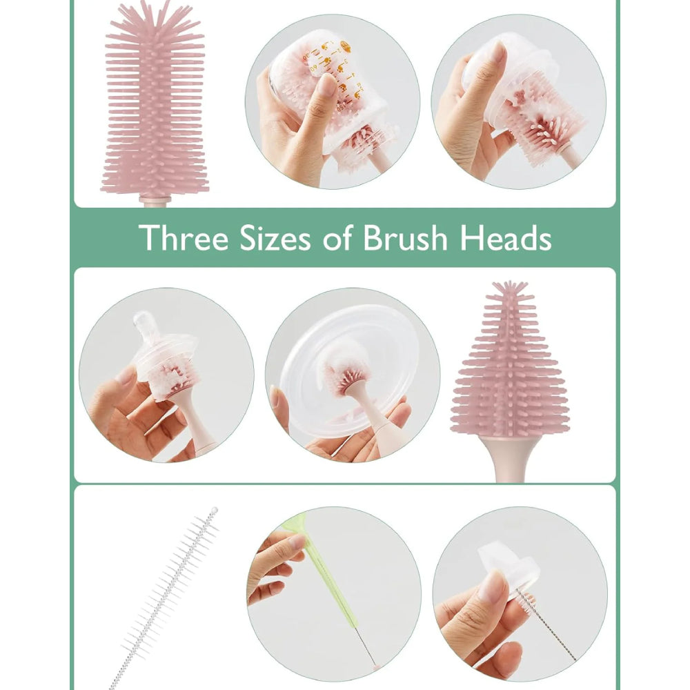 Momcozy Bottle Brush Kit Press Bubble Style Pink Momcozy Yallatoys
