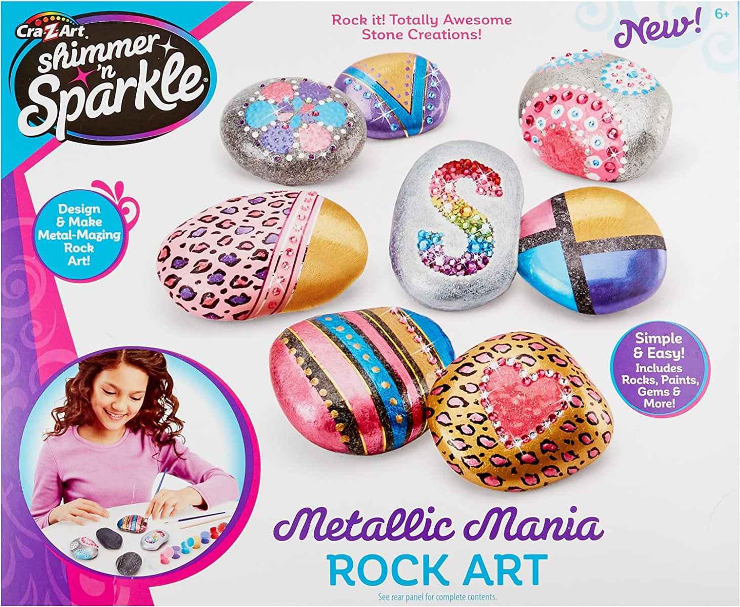 Buy Shimmer N Sparkle Metallic Mania Rock Art DIY Kit | Yallatoys.com