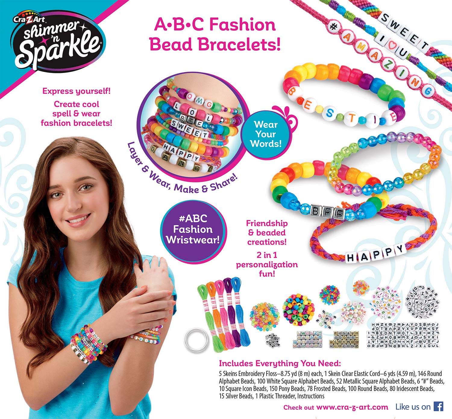 Buy Shimmer N Sparkle Make Your Own Abc Fashion Beads | Yallatoys.com