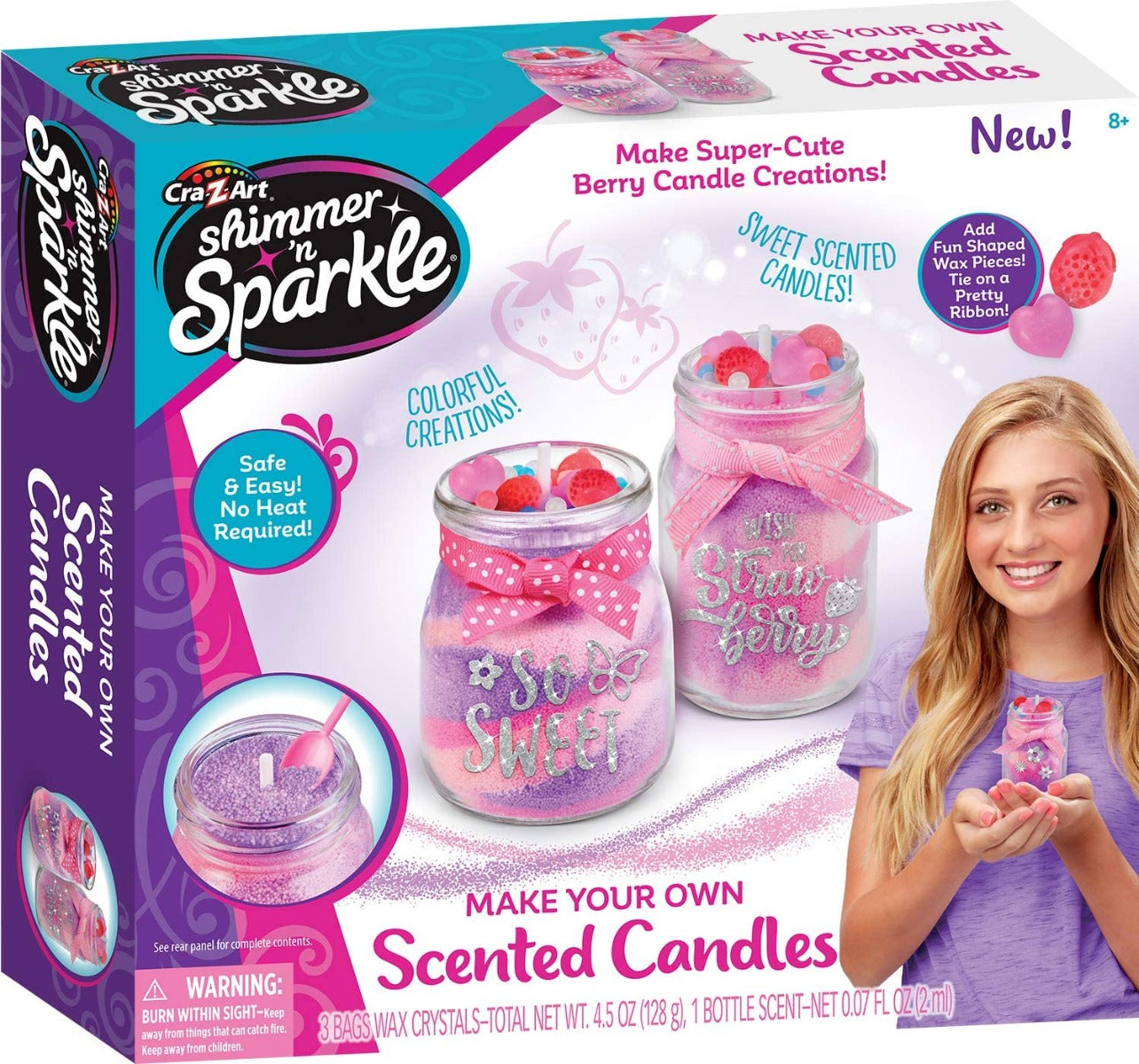 Buy Shimmer N Sparkle Make Your Own Scented Candles Strawberry Colorful Creation | Yallatoys.com