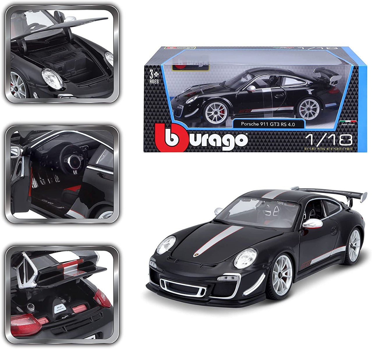Buy Bburago Porsche 911 GT3 RS 4.0 Diecast Vehicle (Sold Separately Subject to Availability) | Yallatoys.com