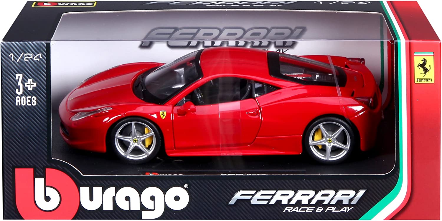 Buy Bburago Ferrari 458 Italia Red Diecast Model Car | Yallatoys.com