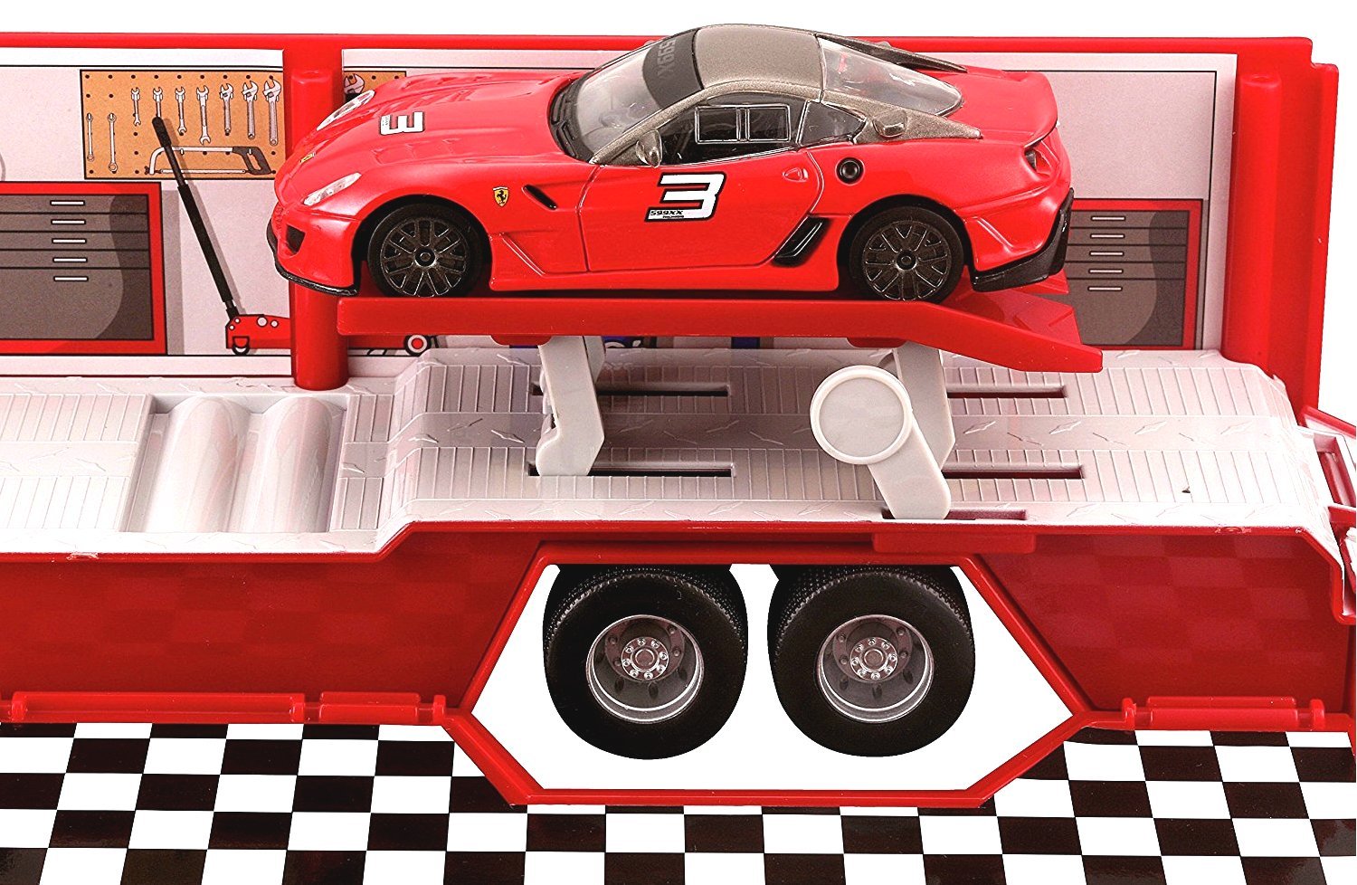 Buy Bburago Ferrari Race and Play Hauler Playset | Yallatoys.com