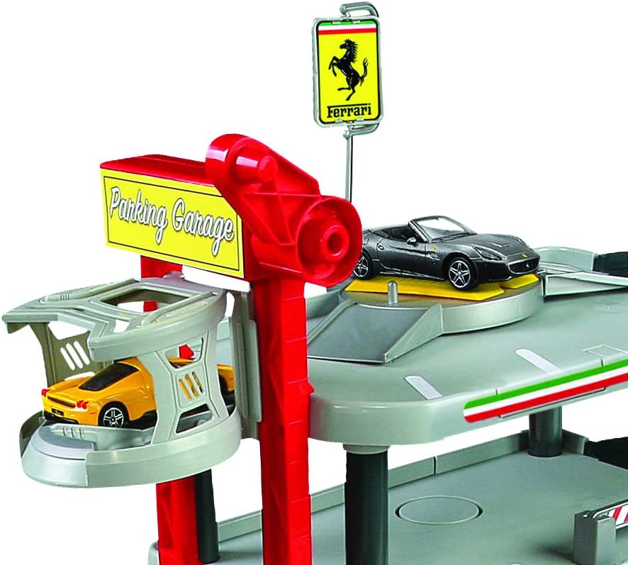 Buy Bburago Garage & Parking Ferrari with 2 cars Playsets | Yallatoys.com